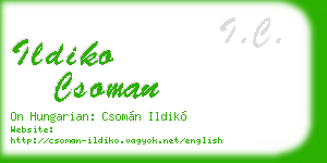 ildiko csoman business card